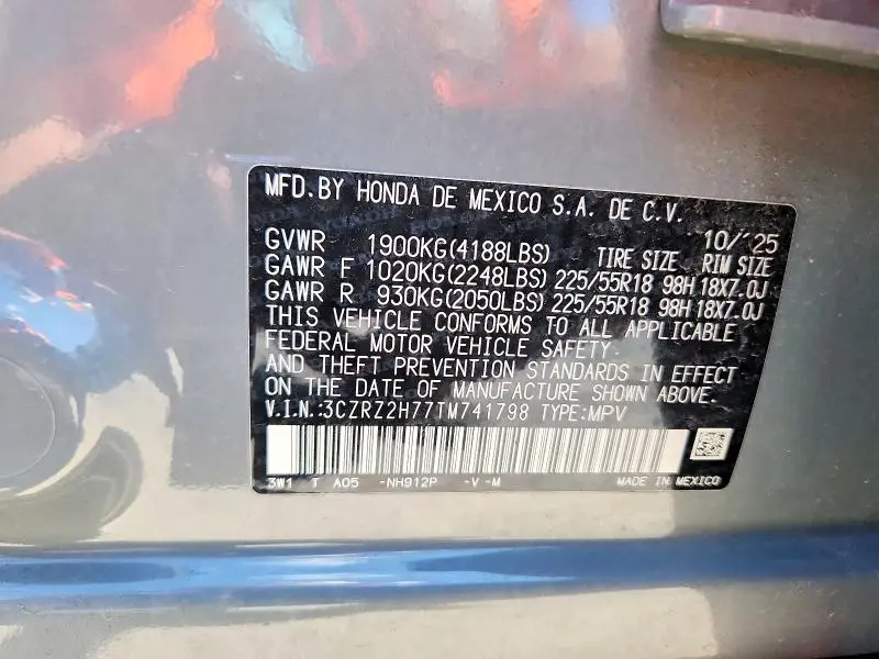 2026 HONDA HR-V EXL  