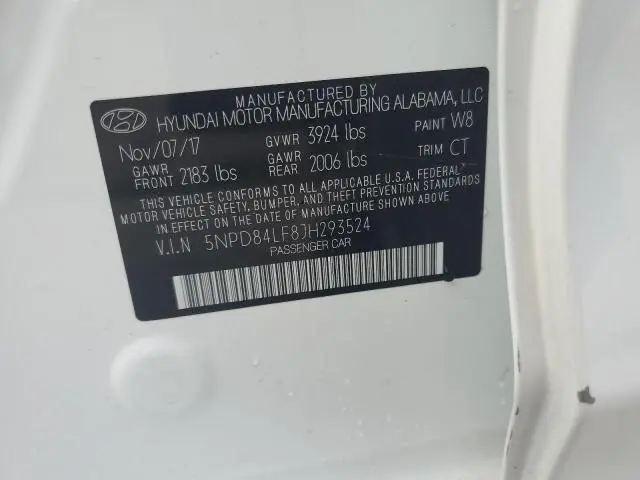 2018 HYUNDAI ELANTRA SEL  