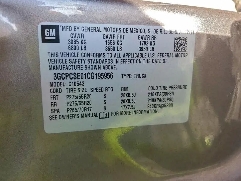 2012 CHEVROLET SILVERADO C1500 LT  