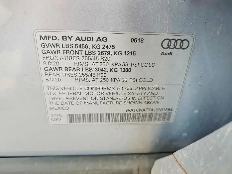 2018 AUDI Q5 PRESTIGE  