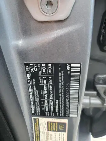 2012 MERCEDES-BENZ ML 350 4MATIC  