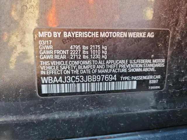 2018 BMW 430XI GRAN COUPE  