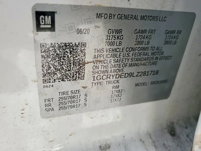 2020 CHEVROLET SILVERADO K1500 LT  