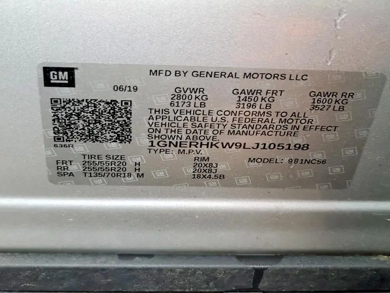 2020 CHEVROLET TRAVERSE LT  