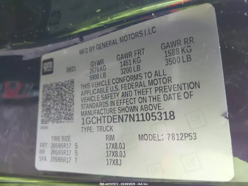 2022 CHEVROLET COLORADO 4WD  LONG BOX Z71