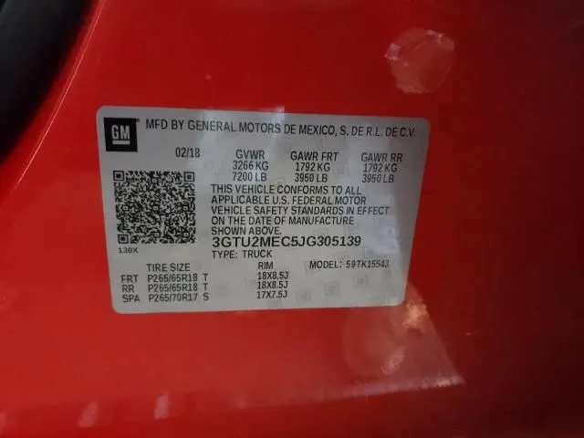 2018 GMC SIERRA K1500 SLE