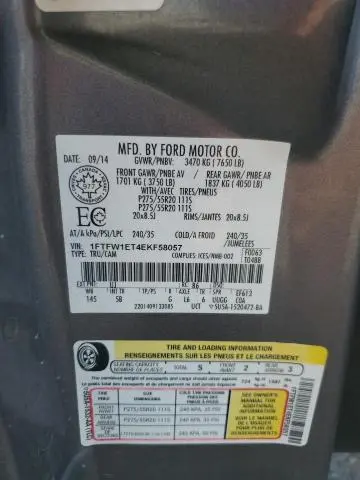 2014 FORD F150 SUPERCREW  
