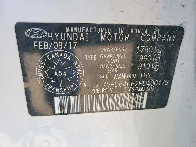 2017 HYUNDAI ELANTRA SE  