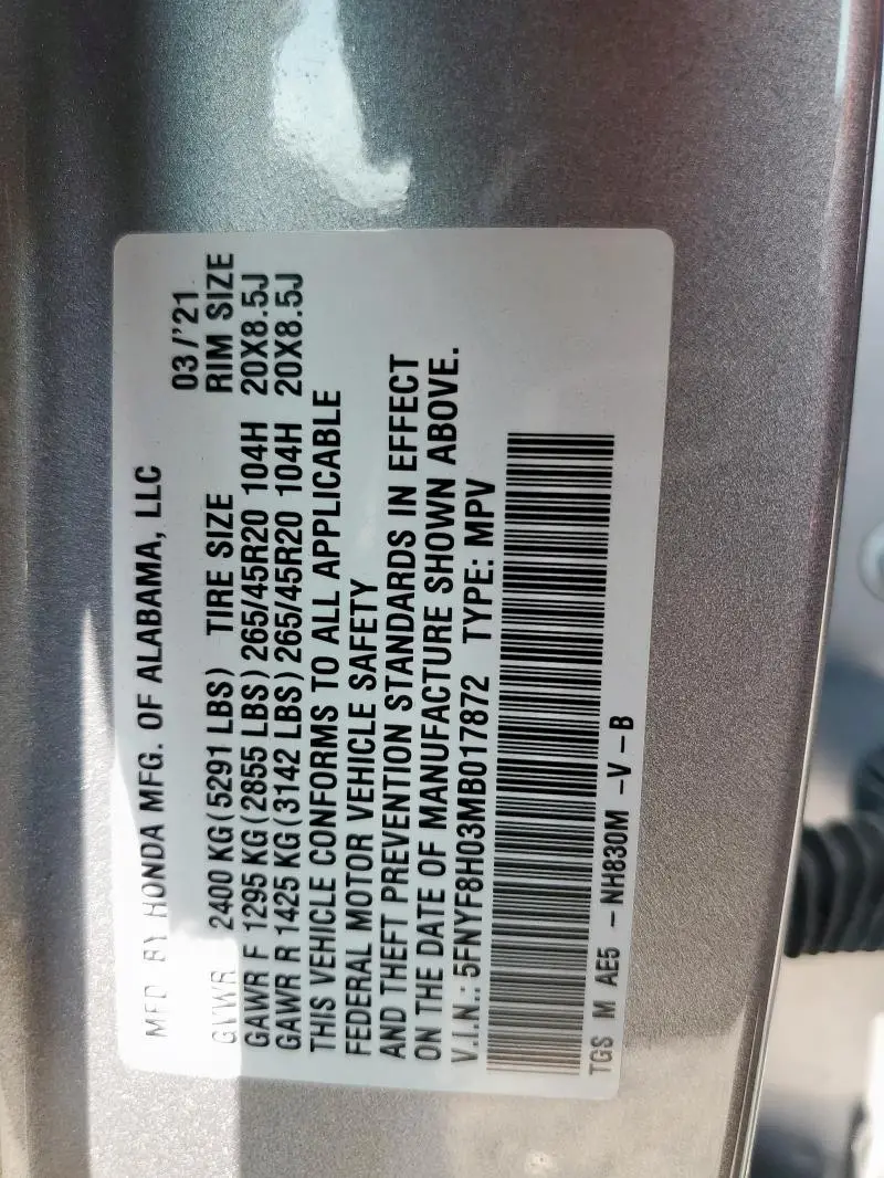 2021 HONDA PASSPORT ELITE  