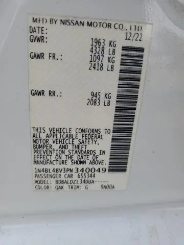 2023 NISSAN ALTIMA S  