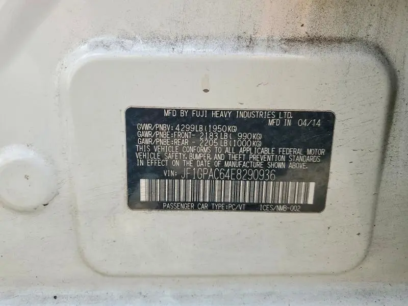2014 SUBARU IMPREZA PREMIUM  