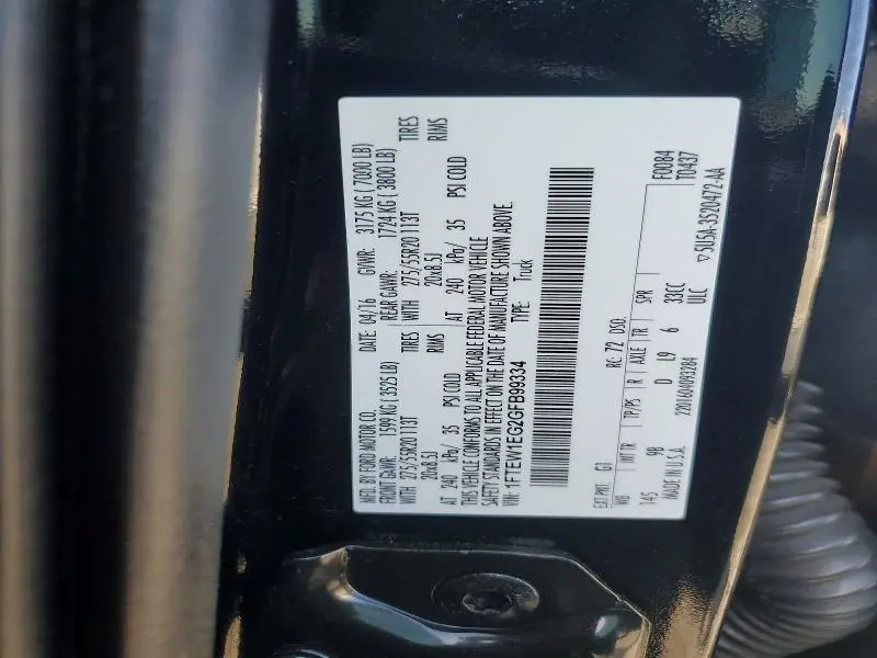 2016 FORD F150 SUPERCREW  