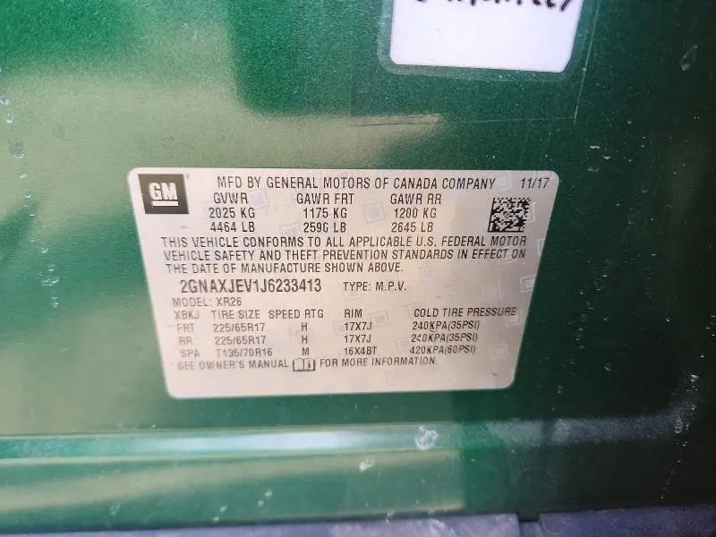 2018 CHEVROLET EQUINOX LT  