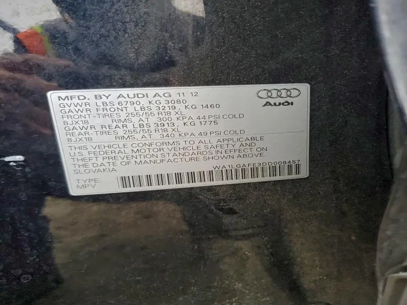 2013 AUDI Q7 PREMIUM PLUS  