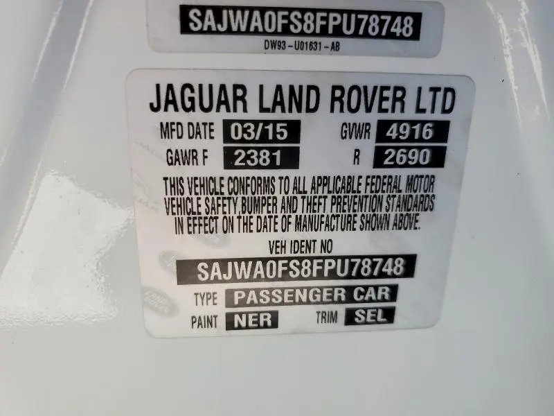 2015 JAGUAR XF 2.0T PREMIUM  