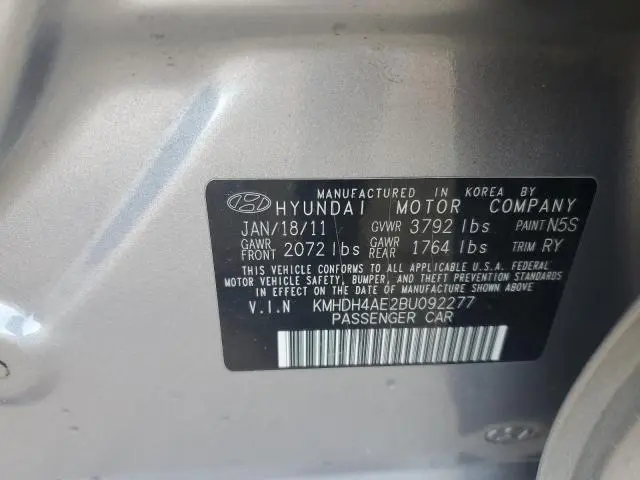 2011 HYUNDAI ELANTRA GLS  