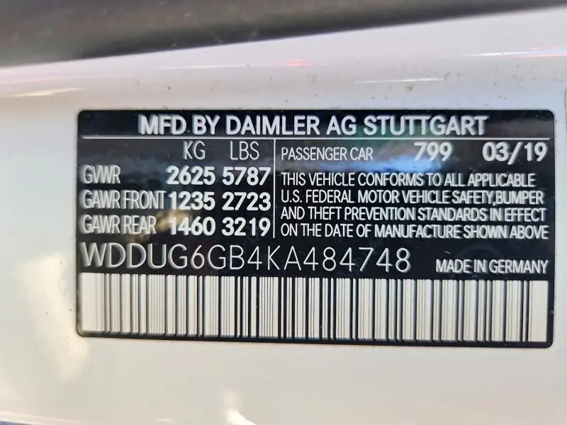 2019 MERCEDES-BENZ S 450  