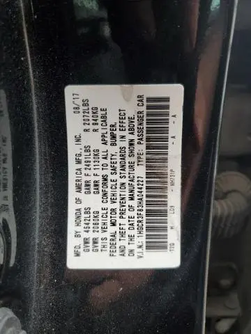 2017 HONDA ACCORD EXL  