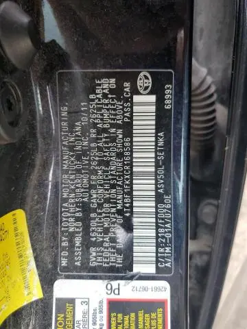 2012 TOYOTA CAMRY BASE  