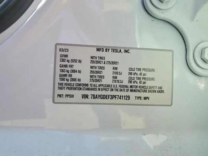 2023 TESLA MODEL Y   