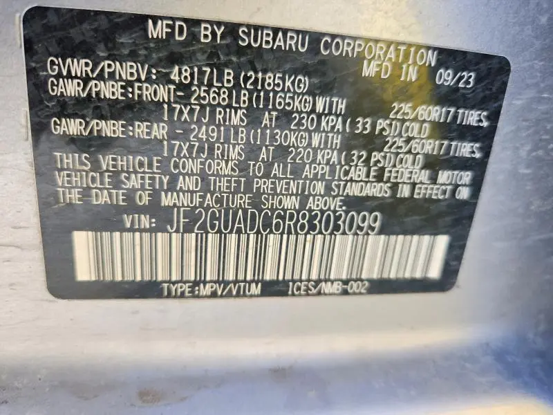 2024 SUBARU CROSSTREK PREMIUM  