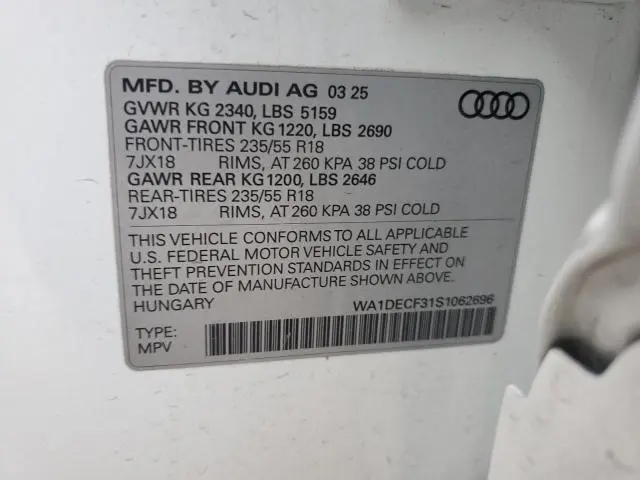 2025 AUDI Q3 PREMIUM S LINE 45  