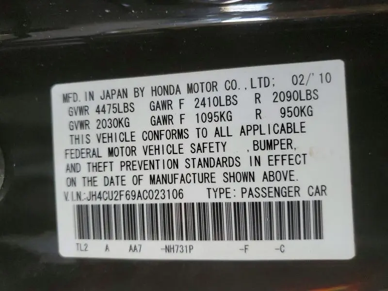 2010 ACURA TSX   
