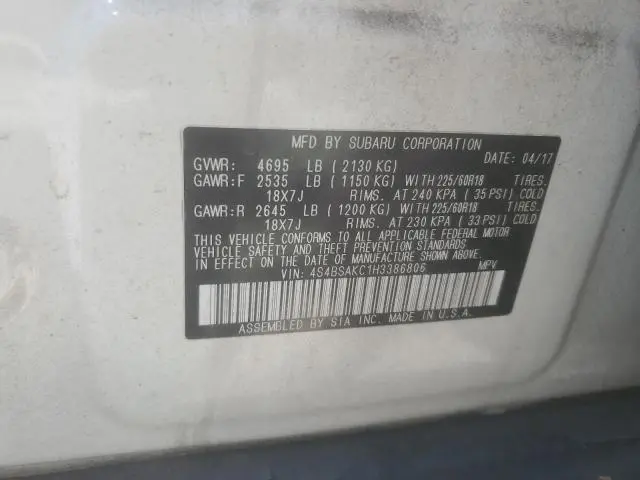 2017 SUBARU OUTBACK 2.5I LIMITED  