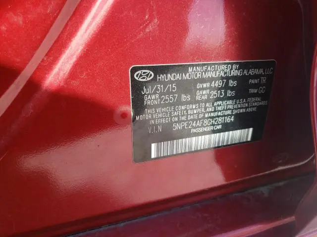 2016 HYUNDAI SONATA SE  