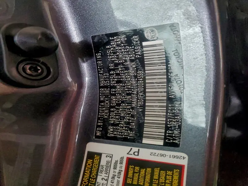 2013 TOYOTA CAMRY HYBRID  