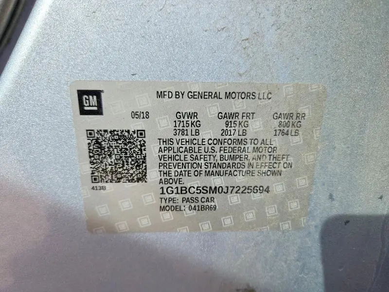 2018 CHEVROLET CRUZE LS  