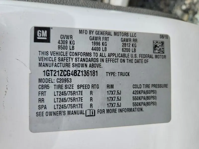 2011 GMC SIERRA C2500 HEAVY DUTY  