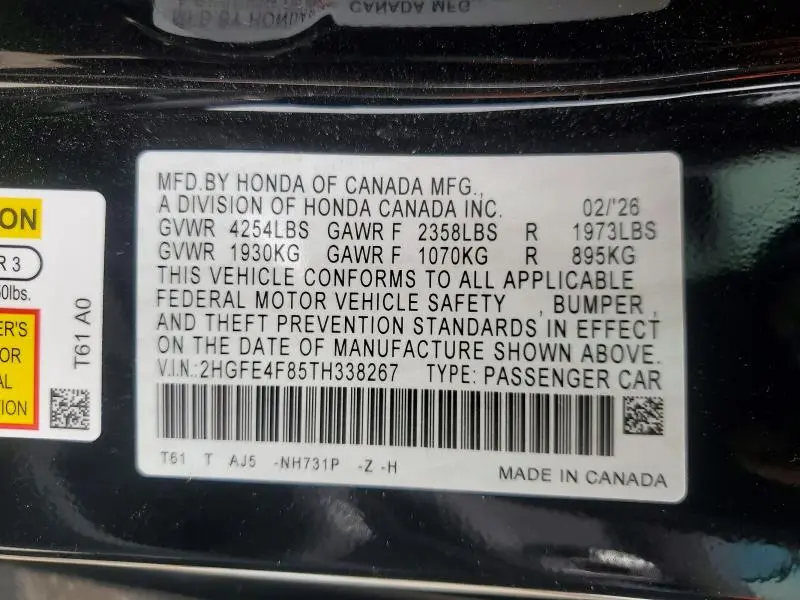2026 HONDA CIVIC SPORT  