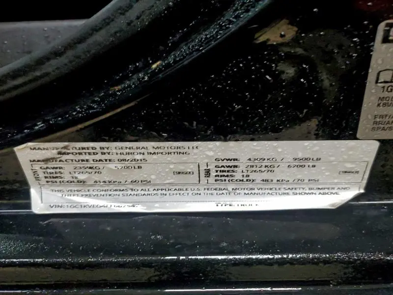 2015 CHEVROLET SILVERADO K2500 HEAVY DUTY LT  