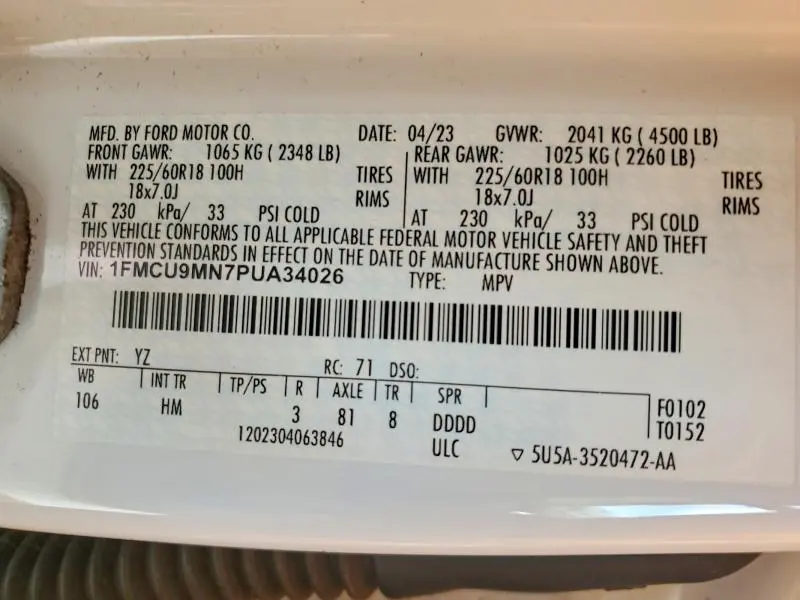 2023 FORD ESCAPE ST LINE  