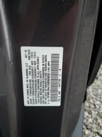 2016 HONDA ODYSSEY EX  