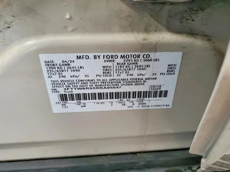2024 FORD MAVERICK LARIAT TREMOR  