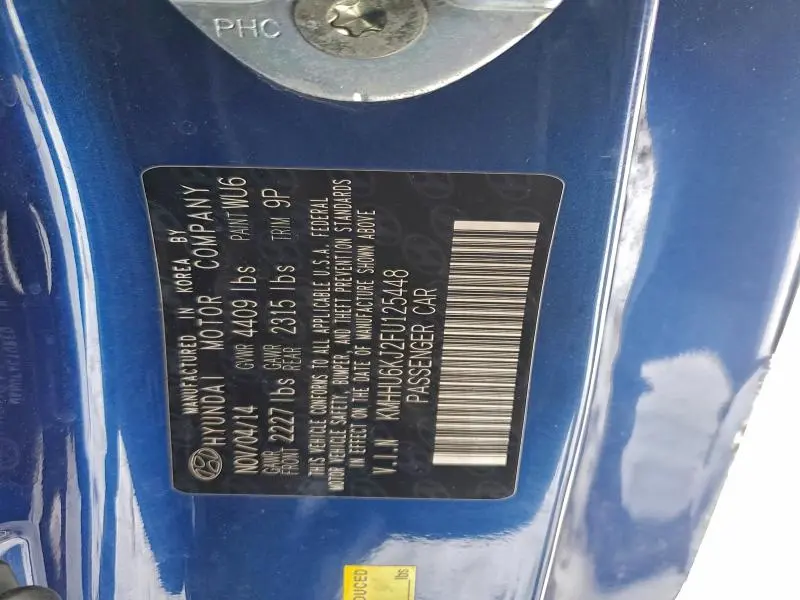 2015 HYUNDAI GENESIS COUPE 3.8L  