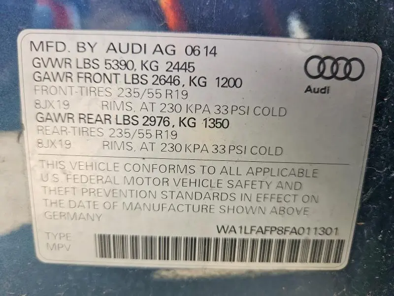 2015 AUDI Q5 PREMIUM PLUS  