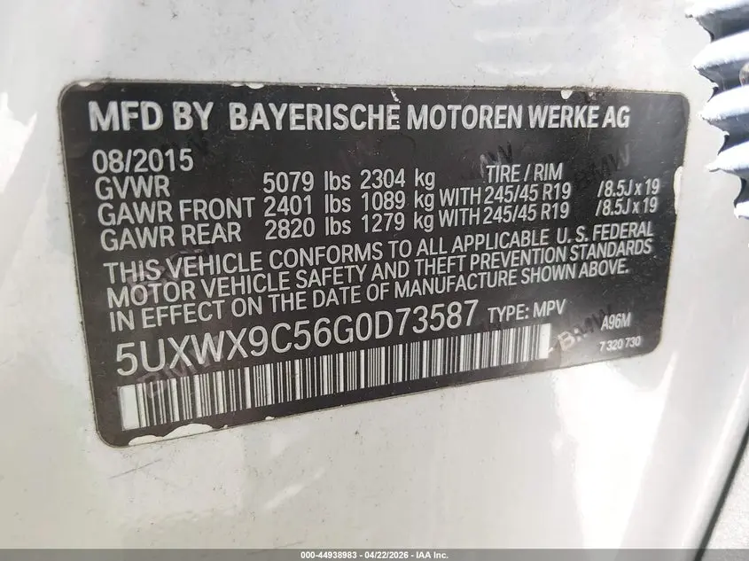 2016 BMW X3 XDRIVE28I