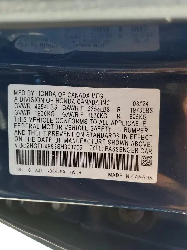 2025 HONDA CIVIC SPORT  