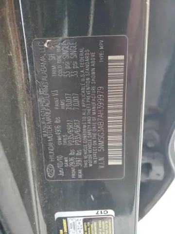 2010 HYUNDAI SANTA FE GLS  