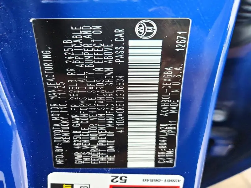 2026 TOYOTA CAMRY XLE  