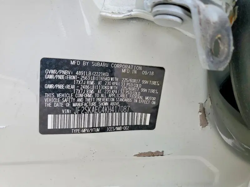 2019 SUBARU FORESTER PREMIUM  