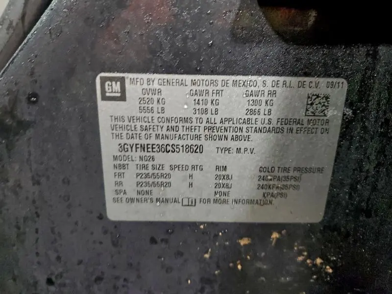 2012 CADILLAC SRX PERFORMANCE COLLECTION  