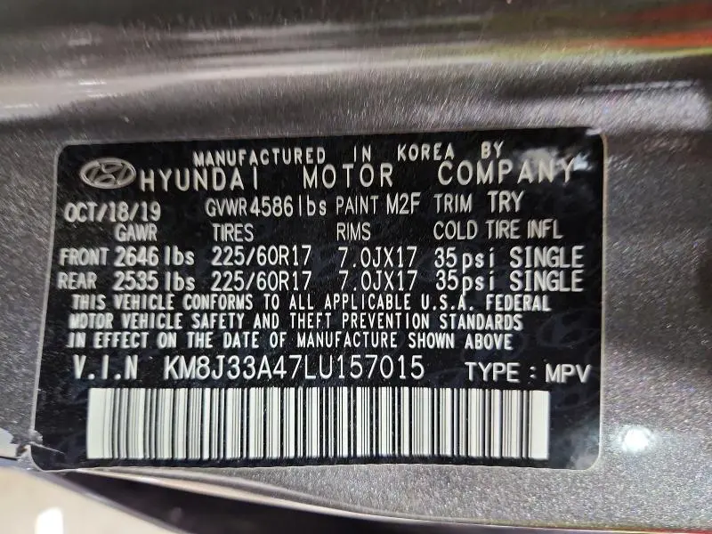 2020 HYUNDAI TUCSON VALUE  