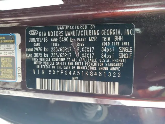 2019 KIA SORENTO LX  