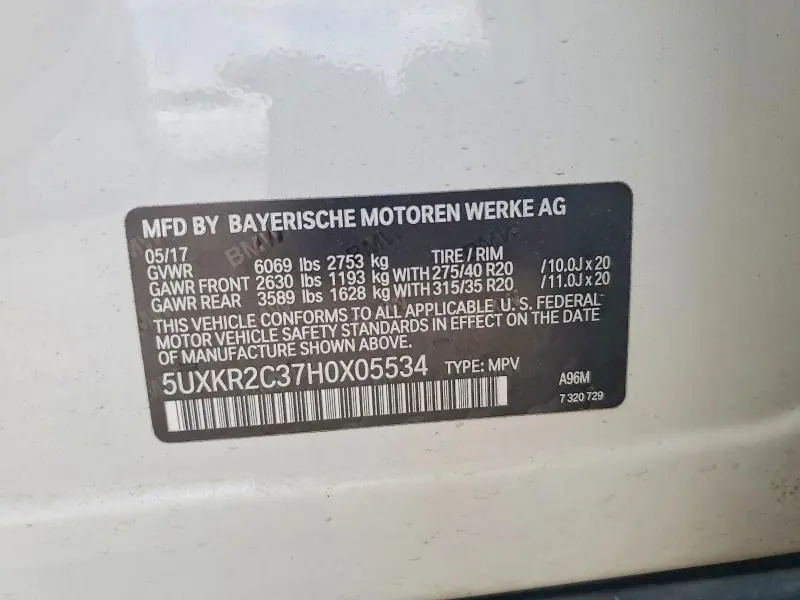 2017 BMW X5 SDRIVE35I  