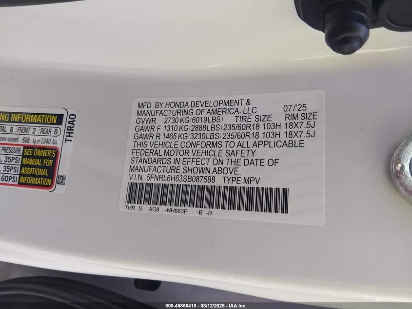 2025 HONDA ODYSSEY EX-L