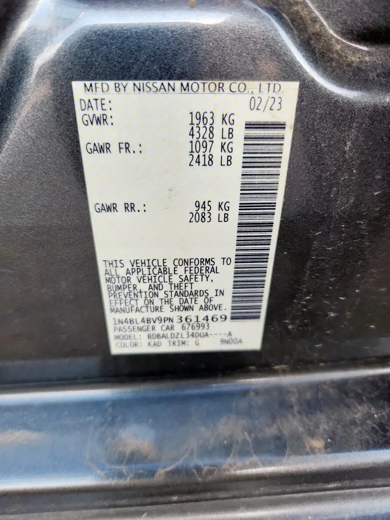 2023 NISSAN ALTIMA S  